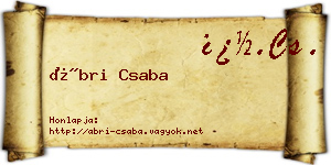 Ábri Csaba névjegykártya